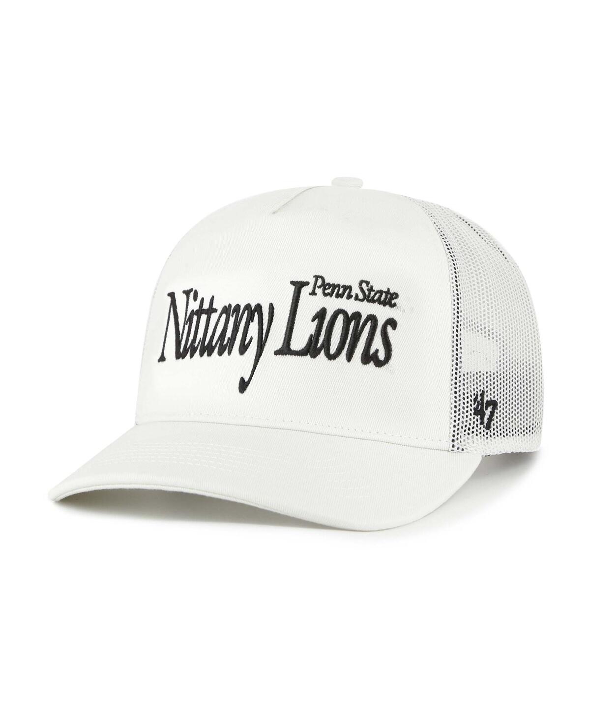 47 Brand Men's And Women's Cream Penn State Nittany Lions Foundation Script Adjustable Trucker Hat