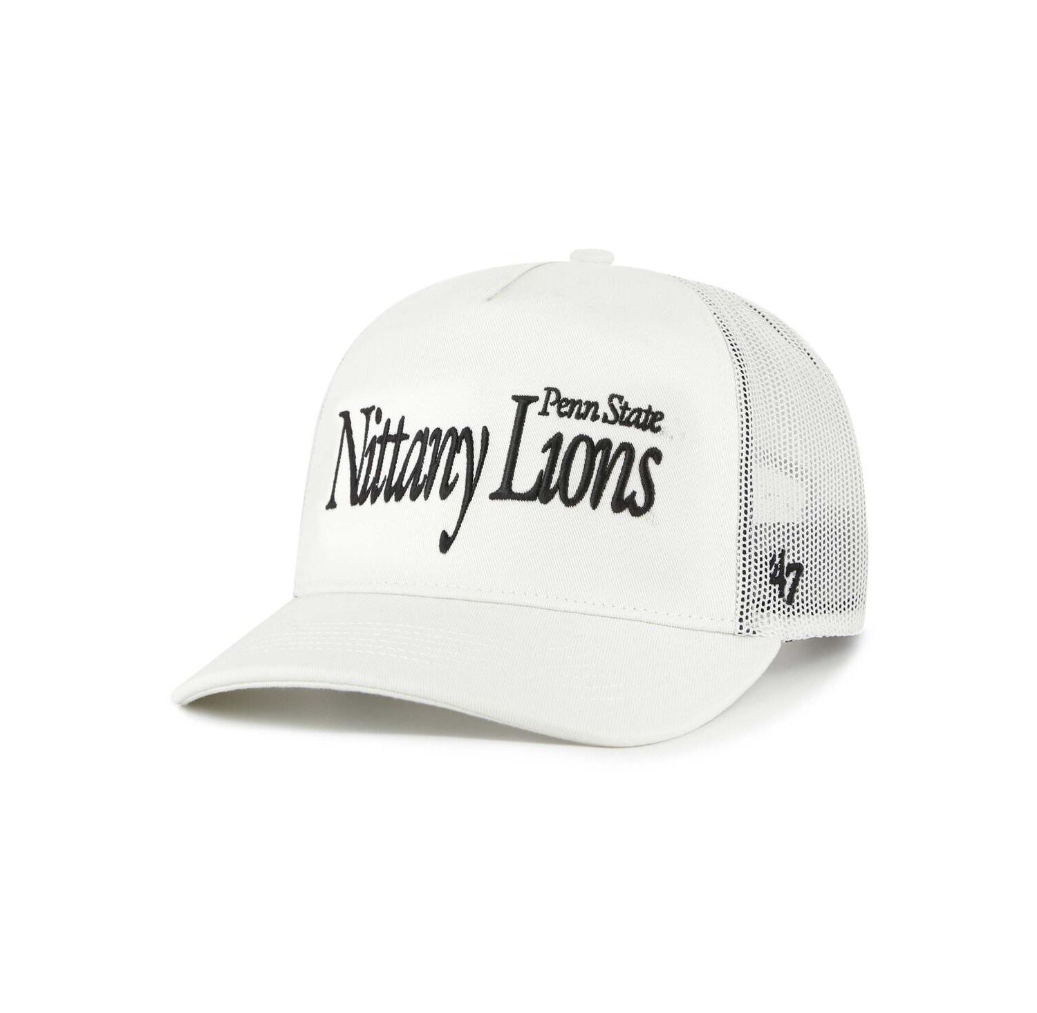 Men's and Women's Cream Penn State Nittany Lions Foundation Script Adjustable Trucker Hat