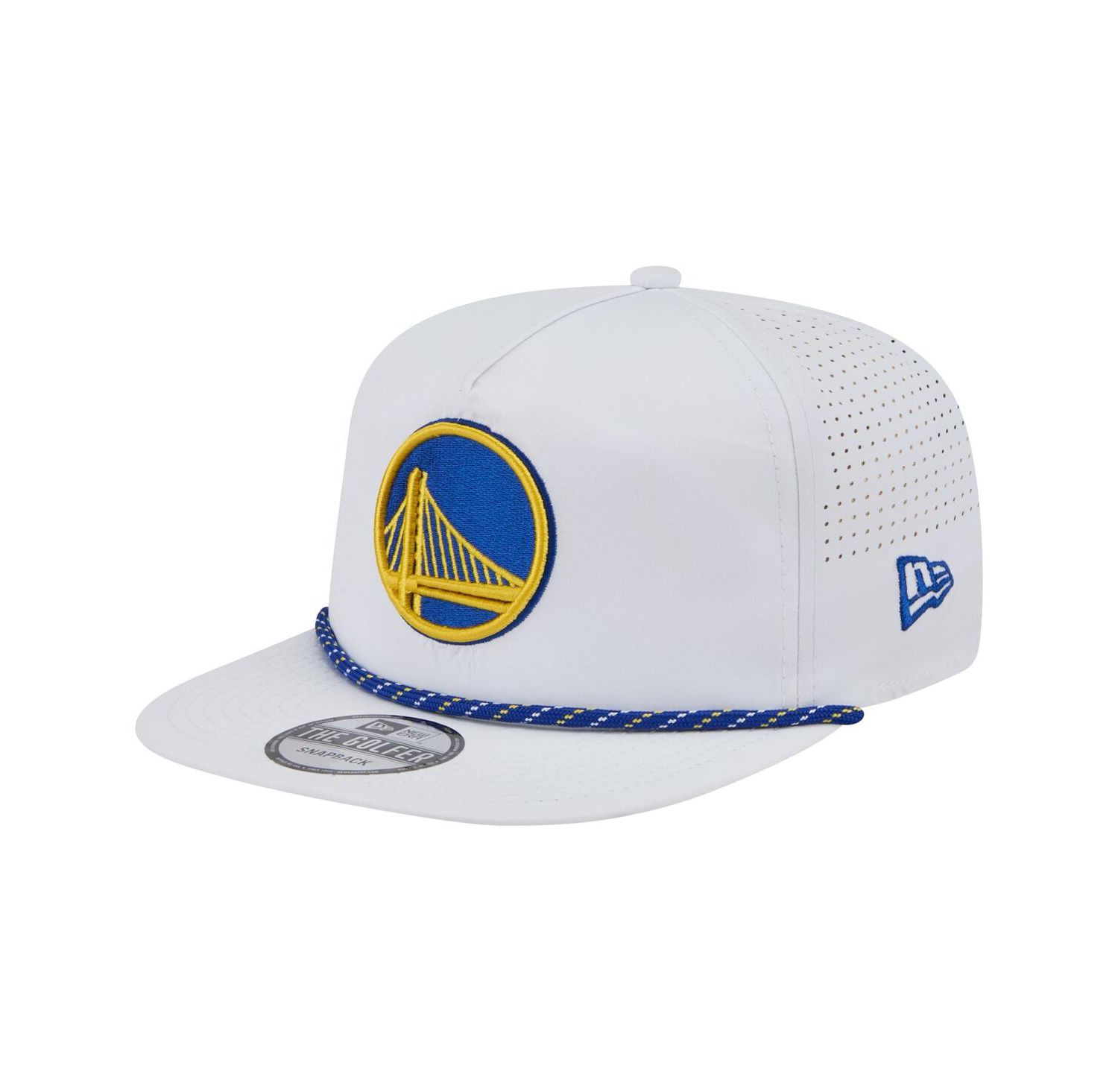 Men's White Golden State Warriors Performance Rope Golfer Adjustable Hat