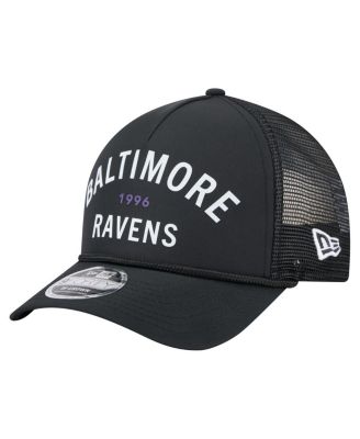 New Era - Men's Black Baltimore Ravens Active Minimalist M-Crown A-Frame 9FORTY Adjustable Hat