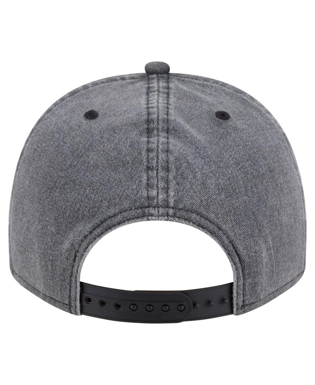 NEW ERA MEN'S CHARCOAL CLEVELAND CAVALIERS THROWBACK WASHED PRE-CURVED 9FIFTY SNAPBACK HAT 