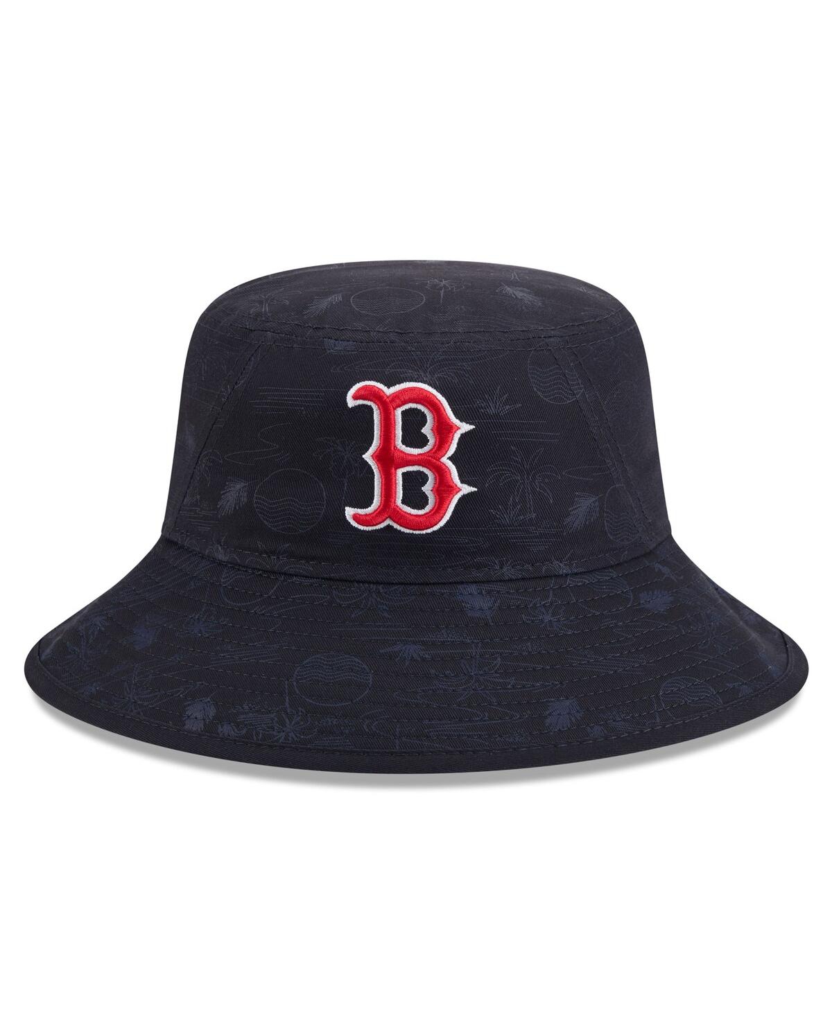 NEW ERA MEN'S NAVY BOSTON RED SOX 2025 SPRING TRAINING ALL OVER PRINT BUCKET HAT 