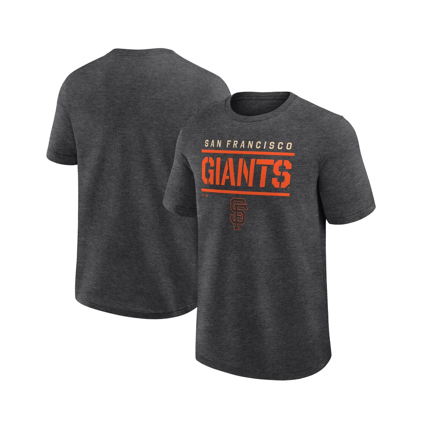 Мужская футболка Fanatics Heather Charcoal San Francisco Giants Top Notch — фото 1