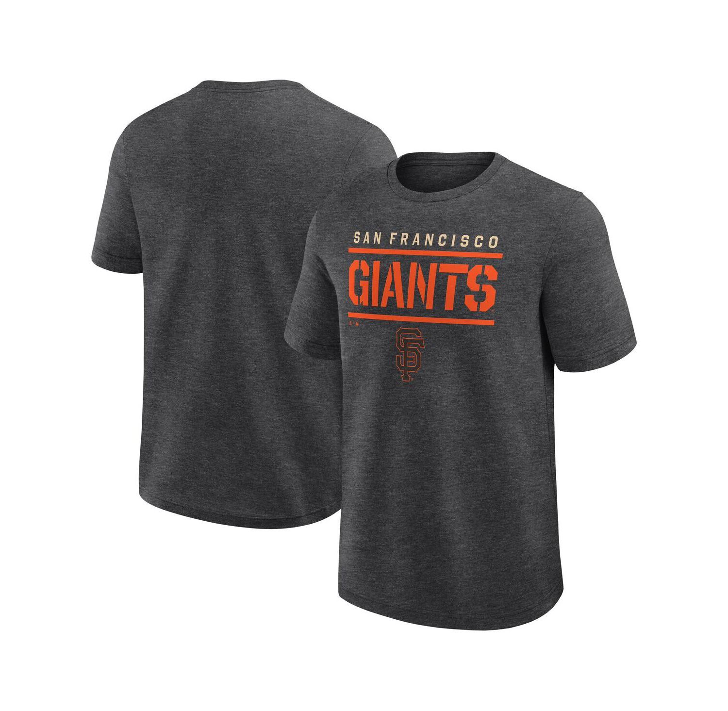 Men's Heather Charcoal San Francisco Giants Top Notch T-Shirt