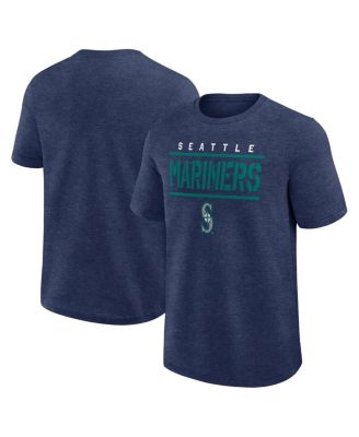 Fanatics - Men's Heather Navy Seattle Mariners Top Notch T-Shirt