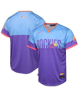 Nike - Big Boys and Girls Purple/Light Blue Colorado Rockies 2025 City Connect Limited Jersey