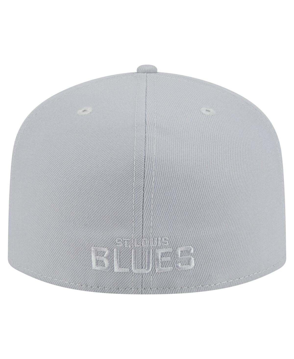 New Era Men's Gray St. Louis Blues Color Pack A-frame 59fifty Fitted Hat