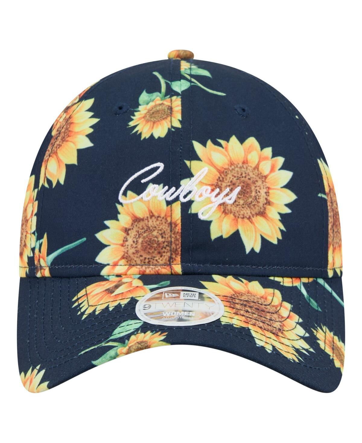 New Era Women's Navy Dallas Cowboys Adventure Sunflower 9twenty Adjustable Hat