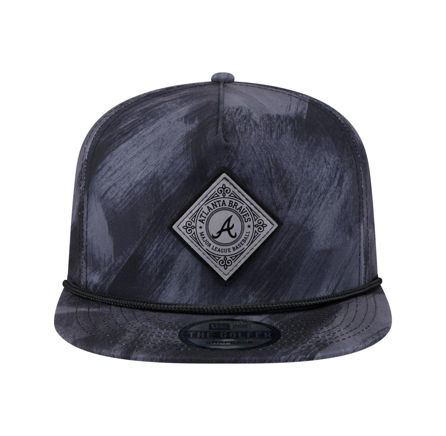 Men's Navy Atlanta Braves Printed Golfer Snapback Hat