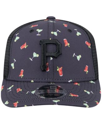 Men's Navy Pittsburgh Pirates Adventure Drinks Pattern 9SEVENTY Stretch-Snap Hat