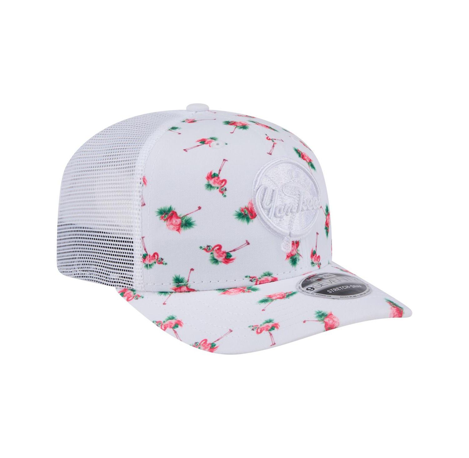 Men's White New York Yankees Flamingo Mesh Back 9SEVENTY Stretch-Snap Hat