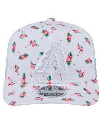 Men's&nbsp;White Arizona Diamondbacks Flamingo Mesh Back 9SEVENTY Stretch-Snap Hat