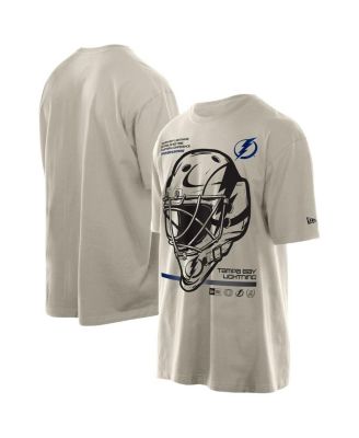 New Era - Men's Tan Tampa Bay Lightning Goalie Mask T-Shirt