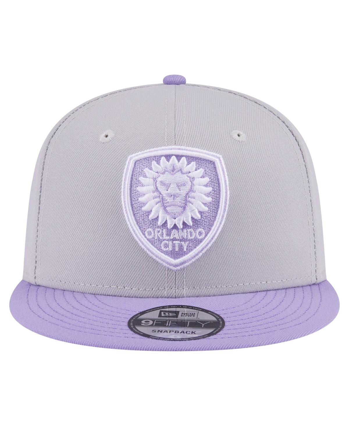 NEW ERA MEN'S GRAY ORLANDO CITY SC COLOR PACK TWO-TONE 9FIFTY SNAPBACK HAT 