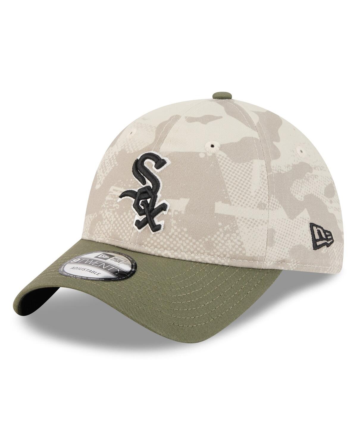 New Era Men's Light Beige/Olive Chicago White Sox 2025 Armed Forces Day 9TWENTY Adjustable Hat