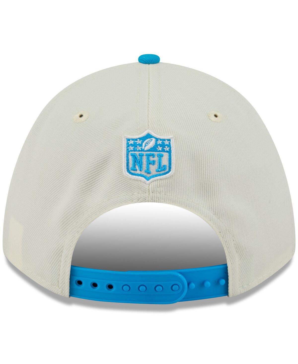 NEW ERA MEN'S CREAM/BLUE CAROLINA PANTHERS 2025 NFL DRAFT 9FORTY A-FRAME M-CROWN ADJUSTABLE HAT 