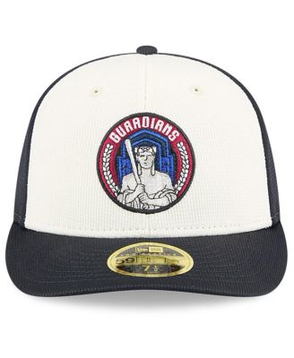 Men's Navy/White Cleveland Guardians City Connect Batting Practice Low Profile 59FIFTY Fitted Hat