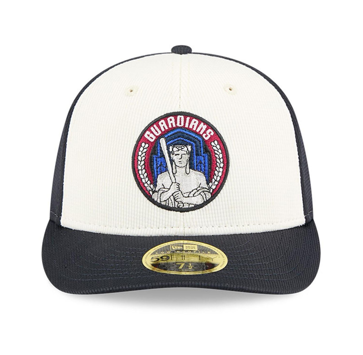 Men's Navy/White Cleveland Guardians City Connect Batting Practice Low Profile 59FIFTY Fitted Hat
