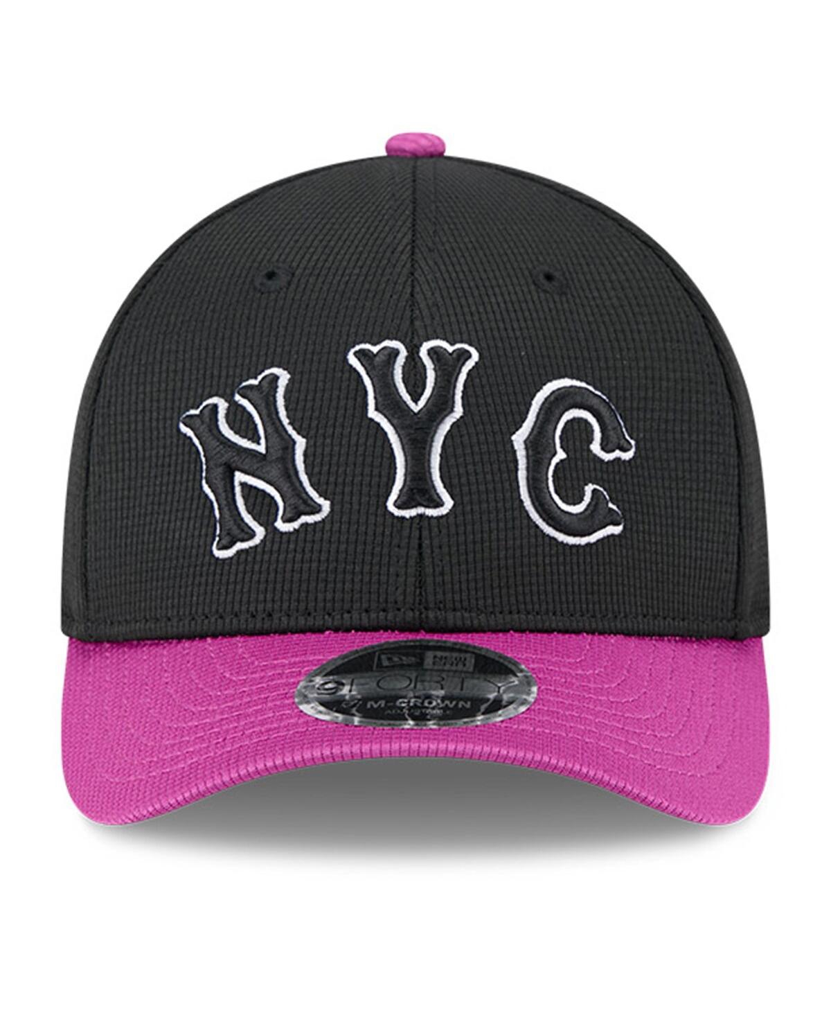 NEW ERA MEN'S CHARCOAL/PURPLE NEW YORK METS CITY CONNECT BATTING PRACTICE 9FORTY M-CROWN ADJUSTABLE HAT 