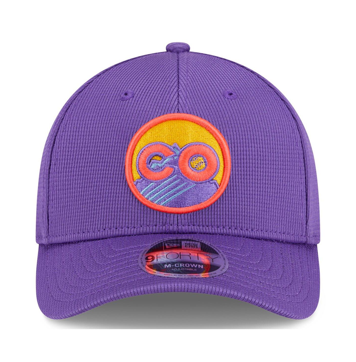 Мужская кепка New Era Purple Colorado Rockies 2025 City Connect Batting Practice 9FORTY Adjustable Hat — фото 2