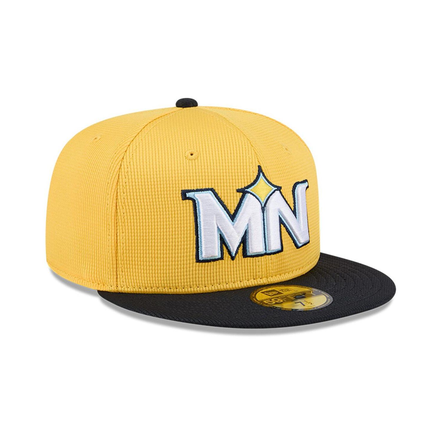 Men's Yellow/Black Minnesota Twins City Connect Batting Practice 59FIFTY Fitted Hat