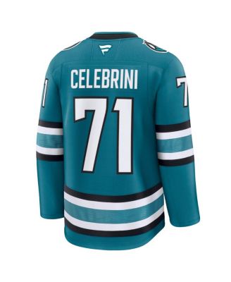 Men's Macklin Celebrini Teal San Jose Sharks Home Premium Jersey