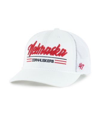 '47 Brand - Men's White Nebraska Huskers Garner Rope Trucker Adjustable Hat
