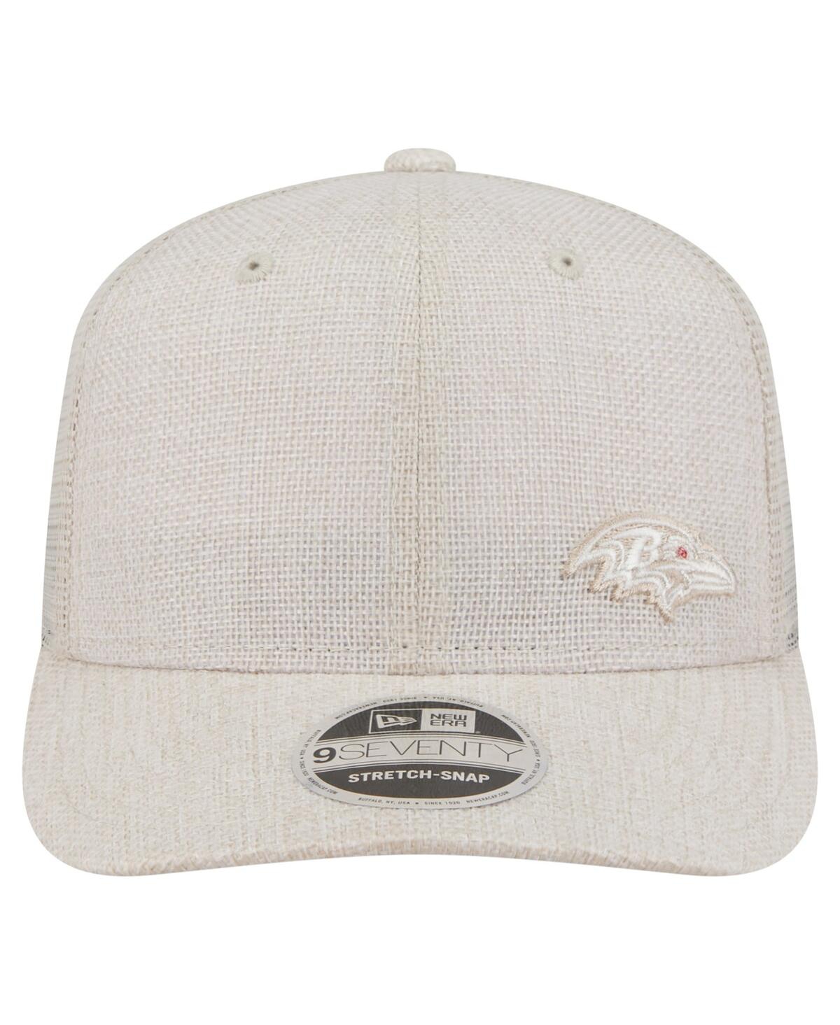 NEW ERA MEN'S NATURAL BALTIMORE RAVENS FLAWLESS 9SEVENTY STRETCH SNAP HAT 