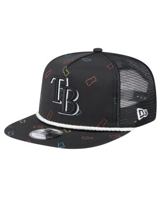 New Era - Men's Black Tampa Bay Rays Gummy Golfer Trucker Adjustable Hat