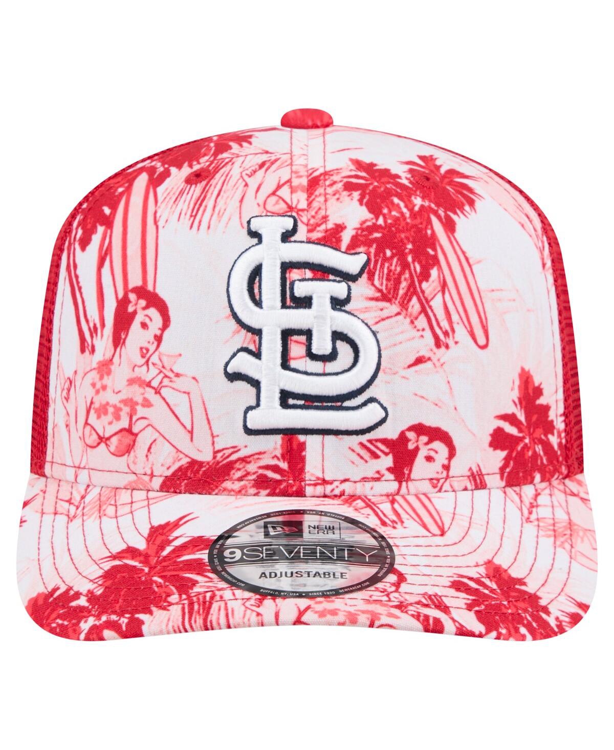 NEW ERA MEN'S RED ST. LOUIS CARDINALS HULA TRUCKER 9SEVENTY ADJUSTABLE HAT 