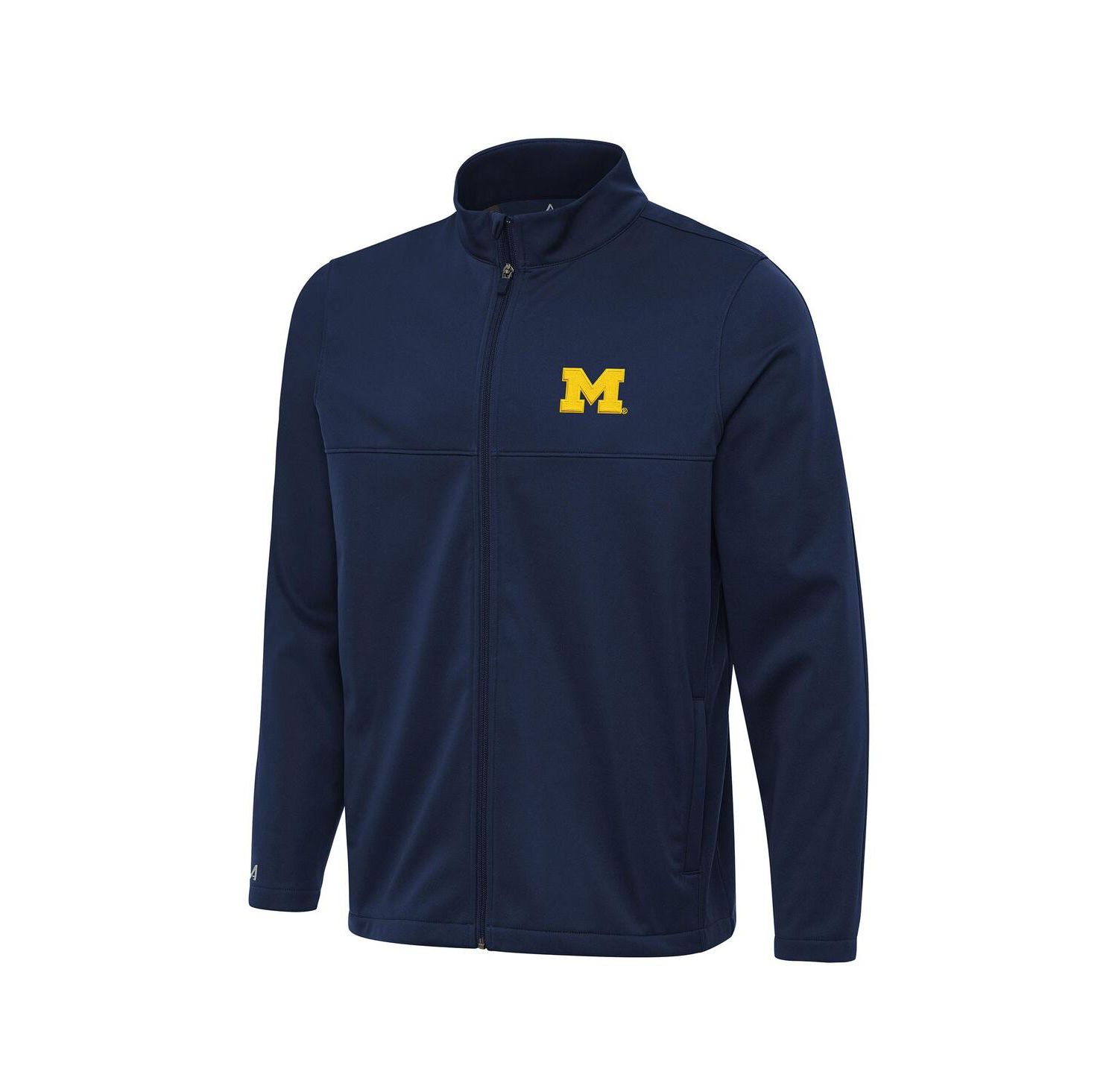 Men's Navy Michigan Wolverines Links 2 Full-Zip Golf Jacket