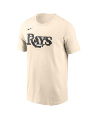Men's Cream Tampa Bay Rays Camo Logo T-Shirt