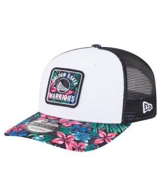 New Era - Men's White Golden State Warriors Floral 9SEVENTY Adjustable Hat