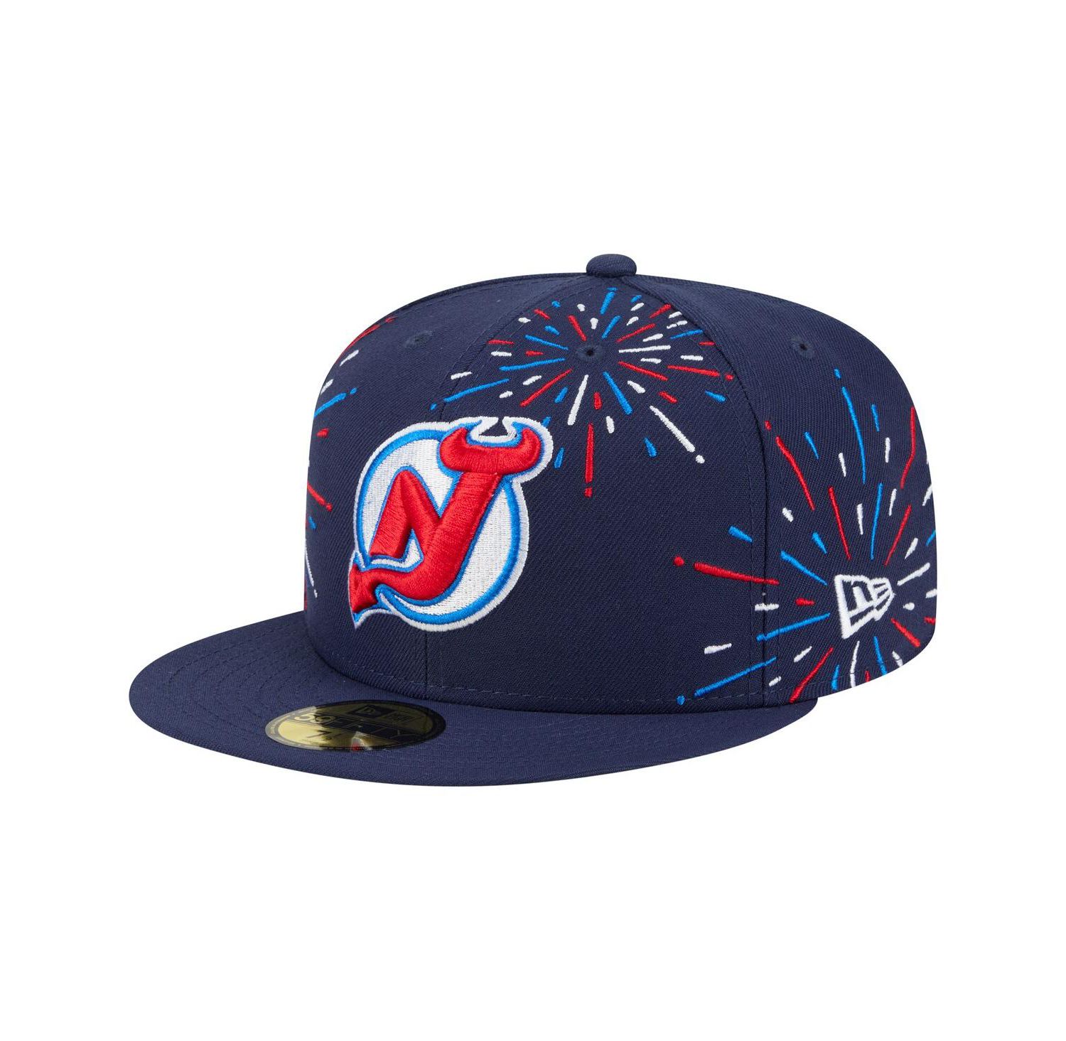 Men's Navy New Jersey Devils Americana Fireworks 59FIFTY Fitted Hat