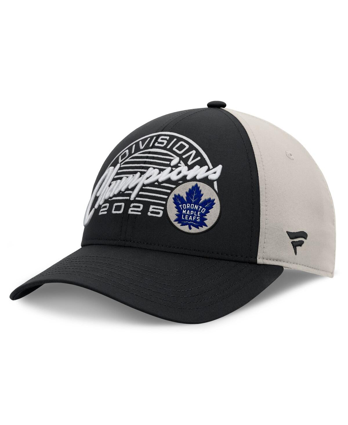 Fanatics Men's Black Toronto Maple Leaf's 2025 Atlantic Division Champions Locker Room Adjustable Hat