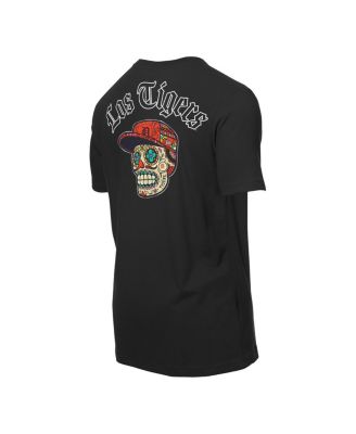Men's Black Detroit Tigers Sugar Skulls T-Shirt