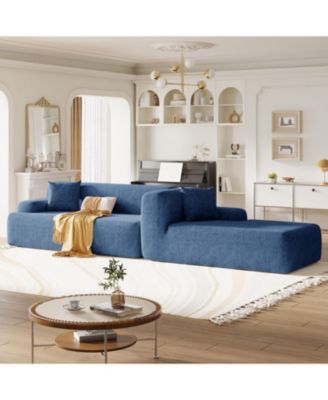 Modern Large L-Shape Modular Sectional Sofa for Living Room, Bedroom, Salon, 2 Piece Free Combination, Simplified Style