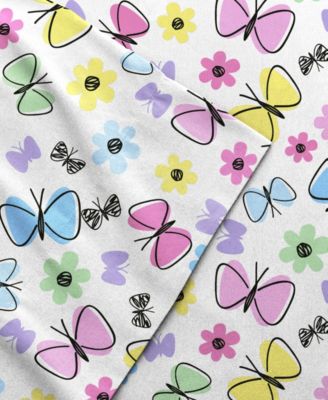 Sweet Butterfly 3-Pc. Sheet Set, Twin