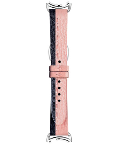 Fendi Timepieces Women's Selleria Black & Rose Leather Watch Strap S03RR17RA7S