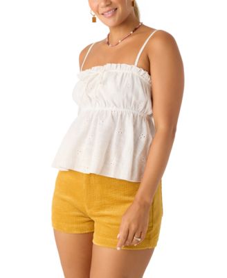 Juniors' Alexia Cotton Eyelet Empire-Waist Tank 