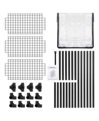 3-Shelf Wire Rack with Cover Heavy-Duty Storage