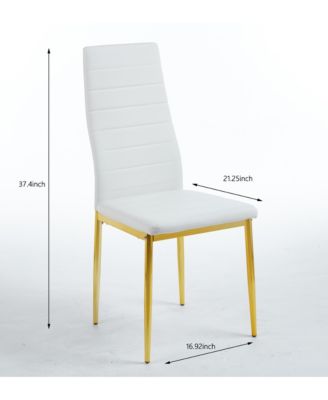 Chair Set of 4, Gold