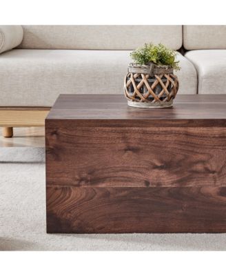 Walnut Wood Grain Coffee Table - Modern Design, Ideal Living Room Accent