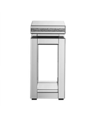Streamdale Mirrored Crystal End Table - Silver Accent, Small Spaces