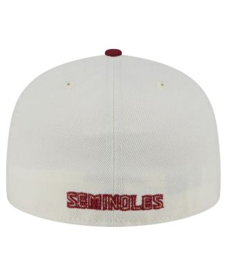 Men's Cream Florida State Seminoles Chrome 59FIFTY Fitted Hat