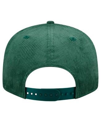 Men's Hunter Green Milwaukee Bucks Throwback Display Corduroy 9FIFTY Snapback Hat
