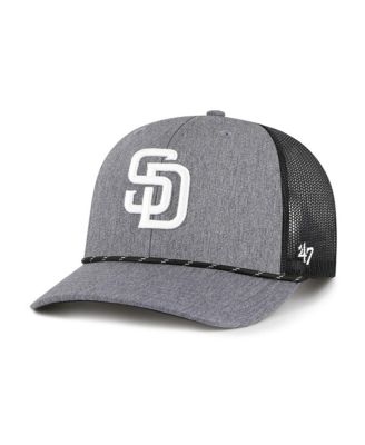 '47 Brand - Men's Charcoal San Diego Padres Carbon Rope Trucker Adjustable Hat