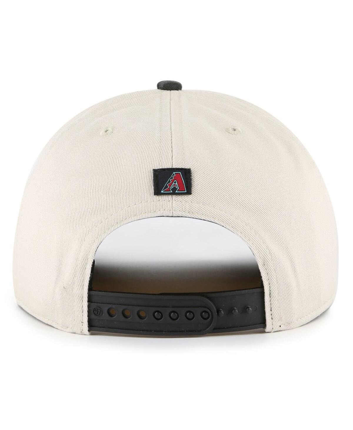 47 Brand Men's Cream/black Arizona Diamondbacks Fiji Rope Hitch Adjustable Hat