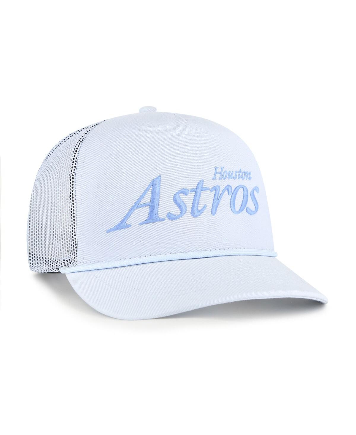 47 Brand Men's Light Blue Houston Astros Foundation Script Hitch Adjustable Trucker Hat