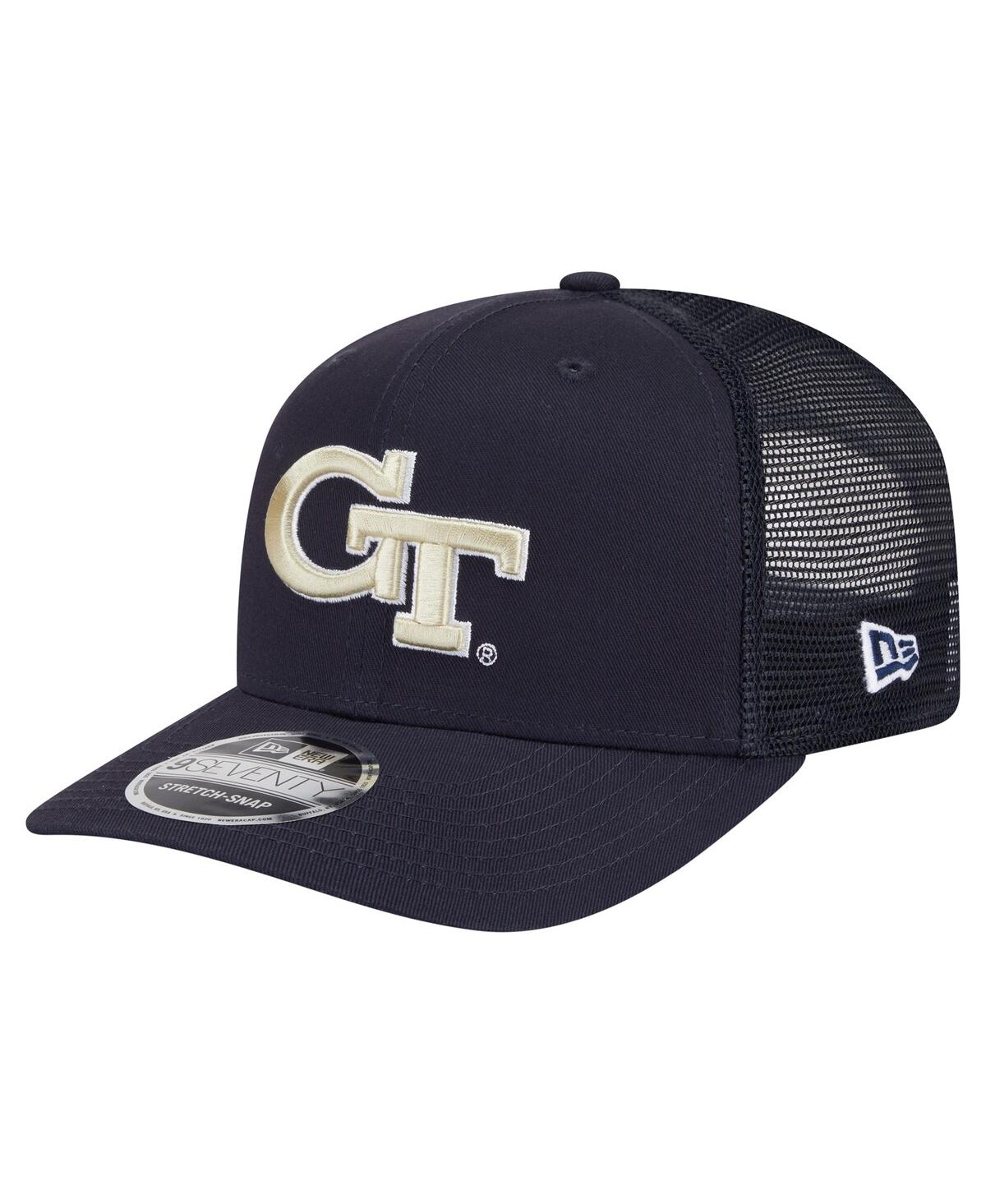 Men's Navy Georgia Tech Yellow Jackets Primary 9SEVENTY Trucker Stretch-Snap Hat - Navy